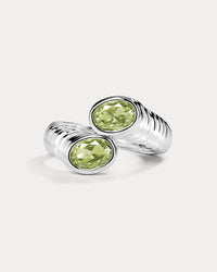 The Twisted Citrine Ring- Silver