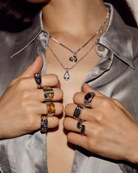 The Twisted Citrine Ring- Gold view 2