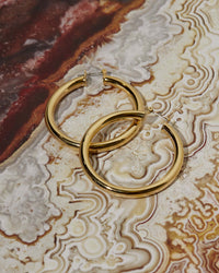 Amalfi Tube Hoops- Gold (Ships Mid May) View 3