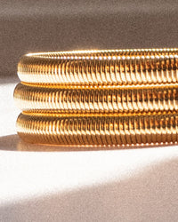 Mini Flex Snake Chain Bracelet- Set of 3 (7mm wide)- Gold View 3