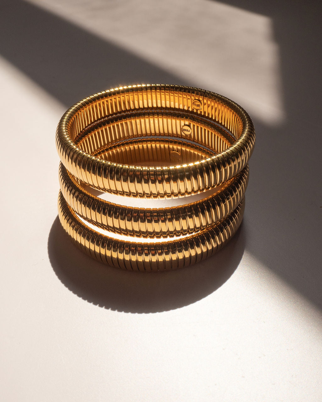 Flex Snake Chain Bracelet- Set of 3 (12mm wide)- Gold | Luv Aj