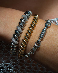 Ridged Marbella Bracelet- Gold View 3