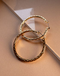 Chloe Chain Hoops- Silver view 2