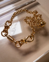 Horsebit Necklace- Gold view 2