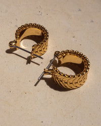 Domenico Chain Hoops- Gold View 2