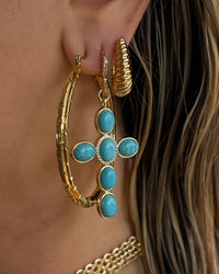 Chloe Chain Hoops- Gold View 4