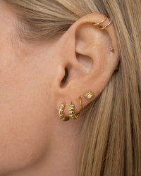The Pave Step Cut Pyramid Studs view 2
