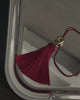 Luv Aj The Solstice Knot Tassel Necklace in Ruby, flat lay video