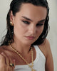 Video of the Luv Aj Sundown Statement Studs in Gold on model 