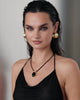 Video of the Luv Aj Midnight Mesa Cord Necklace in Gold on Model