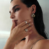 Video of the Luv Aj Two-Tone Rope Interlock Hoops on Model
