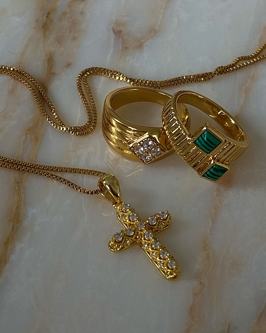 Coco Cross Necklace- Gold | Luv Aj