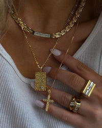 Coco Cross Necklace- Gold View 6