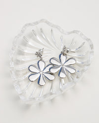 Daisy Statement Earring- Silver View 3
