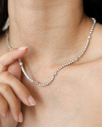 Daisy Ballier Chain Necklace- Silver view 2