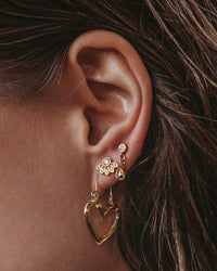 Mini Heartbreaker Hoops- Gold View 5