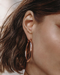 Amalfi Tube Hoops- Rose Gold View 2