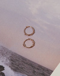 Continuous Chain Hoops- Rose Gold View 2