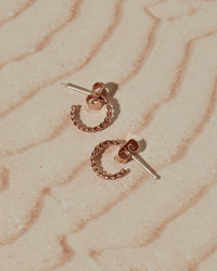 Baby Chain Hoops- Rose Gold View 2