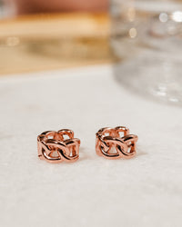 Baby Curb Link Huggies- Rose Gold View 2