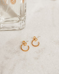 Baby Chain Hoops- Gold View 2