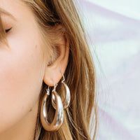 Casimir Tube Hoops- Silver View 3