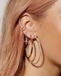 Pave Hex Ear Cuff - Gold view 2