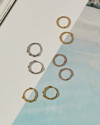 Continuous Chain Hoops- Silver View 5