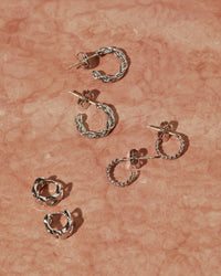 Baby Chain Hoops- Silver View 3