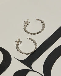 Curb Link Hoops- Silver View 3