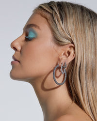 Pave V Hoops- Gold View 4
