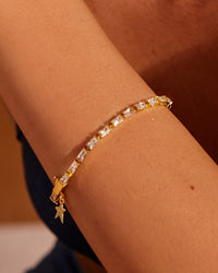 Baguette Eternity Bracelet- Gold view 2