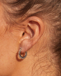 Diamonte Hoops + Chain Stud Set- Gold View 4