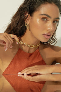Isla Statement Necklace- Gold view 2