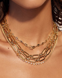 Ballier Curb Chain Necklace- Gold View 2