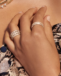 Pave Twisted Ring- Gold View 4