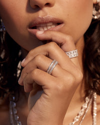 Pave Twisted Ring- Silver View 5