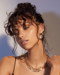 Crystalline Hoops- Gold View 5