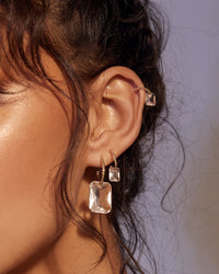Crystalline Hoops- Gold View 3