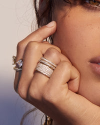 Pave Twisted Ring- Gold View 5