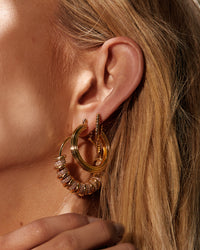 Cher Hoops- Gold View 4
