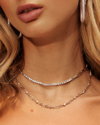 Ballier Chain Link Necklace- Silver View 2