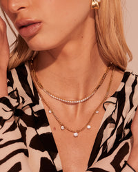 Ballier Chain Link Necklace- Gold View 3