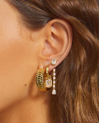 Timepiece Hoops- Gold View 3
