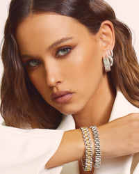 Timepiece Hoops- Silver View 3