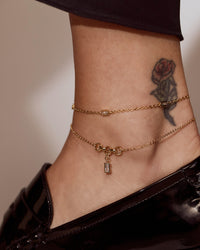 Sunrise on South Beach Anklet Set- Silver View 4
