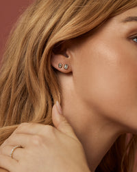 The Bella Bezel Studs View 7
