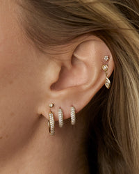 The Super Shimmer Diamond Huggies (12mm) View 4