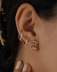 Colette Shaker Studs- Gold view 2