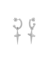 Mini Cross Hoops- Gold (Ships Mid January)